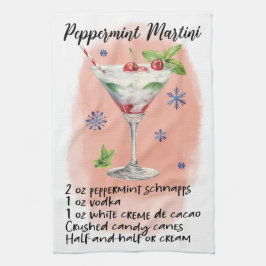Cute Peppermint Martini jul Drink Recipe Kökshandduk