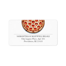 Cute Pepperoni Pizza Returadress Adressetikett