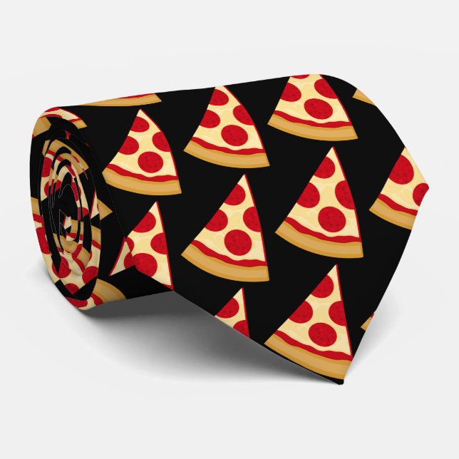 Cute pepperoni pizza slice mönster tie slips (Rullad)