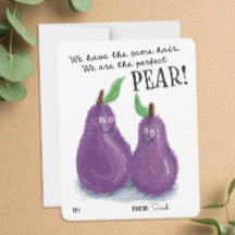 Cute Perfekt Pear Pun Valentines Day Classroom