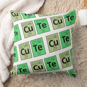 Cute Periodic Bord Inslag Symbols Kudde