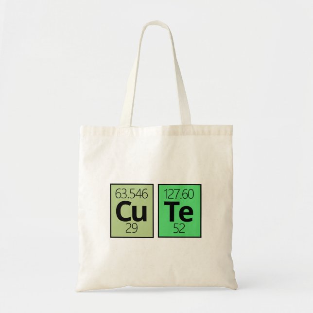 Cute Periodic Bord Inslag Symbols Tygkasse (Framsidan)