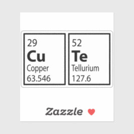 CUTE Periodic Bord Klistermärken