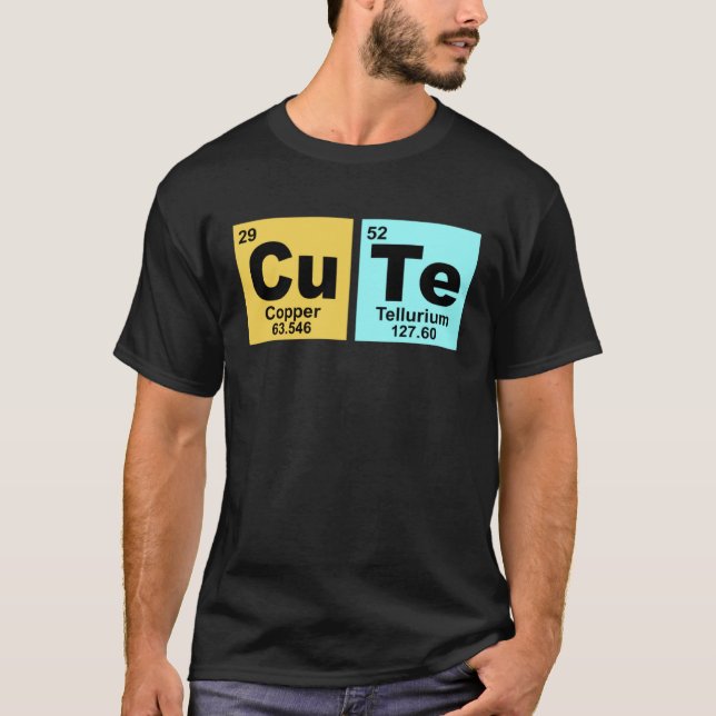 Cute Periodic Table for Chemistry Student T Shirt (Framsida)
