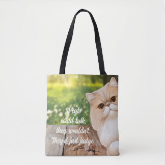 Cute Persian Cat Peek runtom Tygkasse