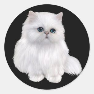Cute Persian Cat Runt Klistermärke