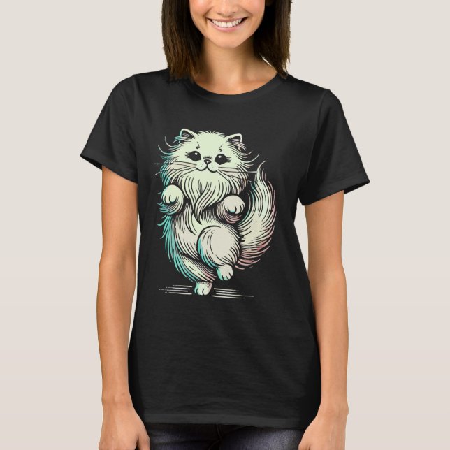 Cute Persian Cat T Shirt (Framsida)