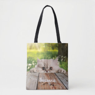 Cute Persian Peeking Cat Tygkasse