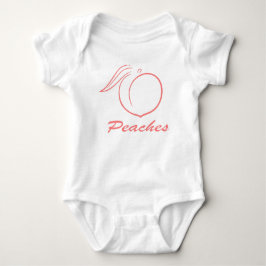 Cute, persikor Baby Bodykosten, en Biet T Shirt