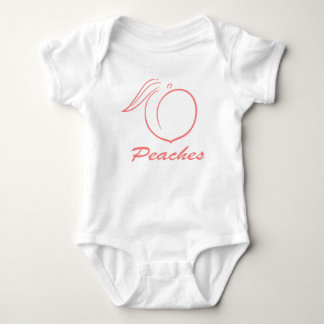 Cute, persikor Baby Bodykosten, en Biet T Shirt