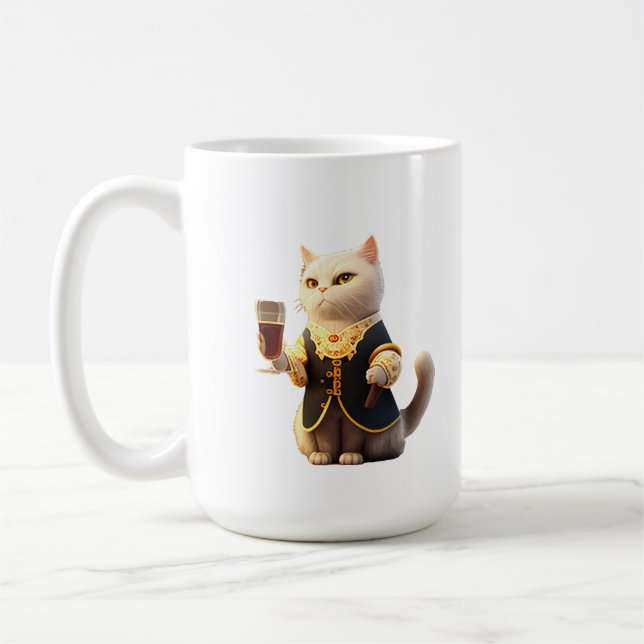Cute Personal cat servant, lustig serant Kitten Kaffemugg (Vänster)