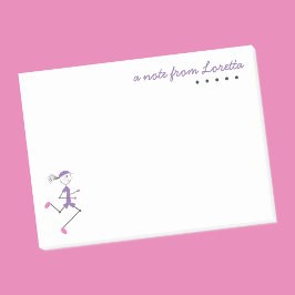 Cute Personalize Dam Running Custom Name Template Post-it Block