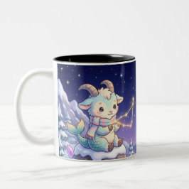 Cute Personalized Capricorn Zodiac Mug Två-Tonad Mugg