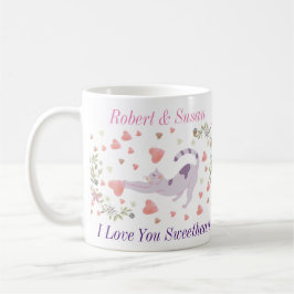 Cute Personalized Cat Valentine Giff Kaffemugg
