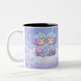 Cute Personalized Gemini Zodiac Mug Två-Tonad Mugg