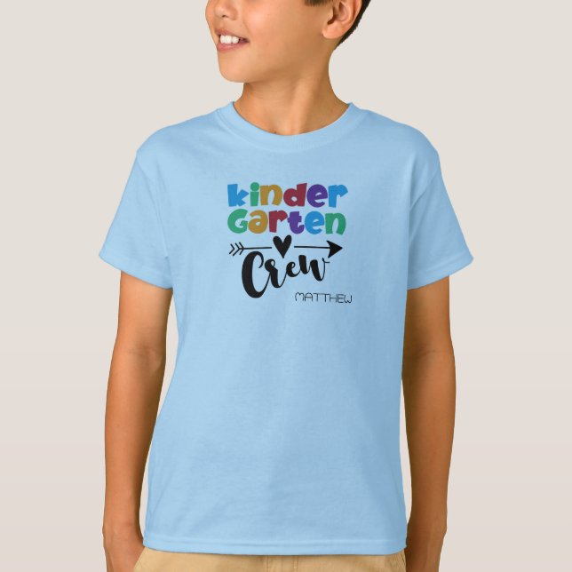 Cute, PERSONALIZED kids Kindergarten  T Shirt (Framsida)