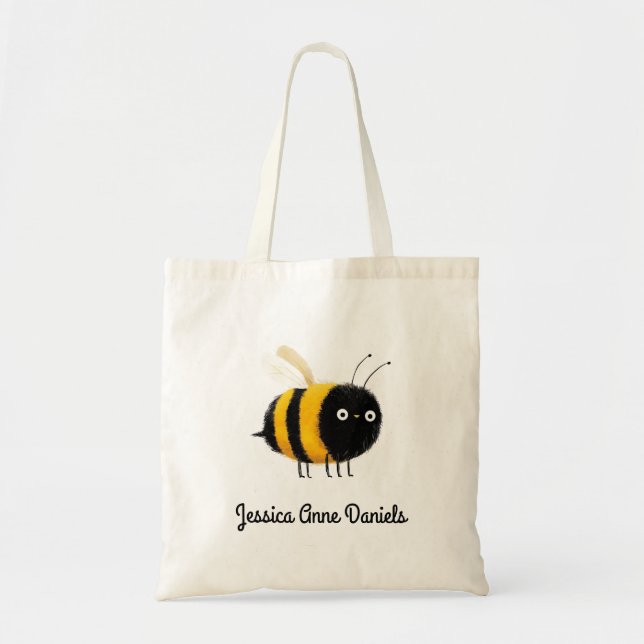 Cute personalized ladybug tote tygkasse (Framsidan)