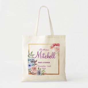 Cute personlig abstrakt maid of honor bröllop tygkasse