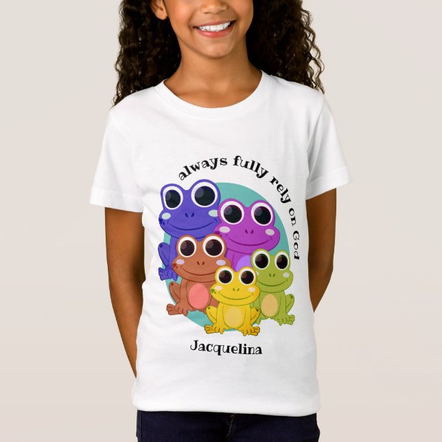 Cute Personlig ÄR FULLT UT BEROENDE PÅ GOD Christi T Shirt (Framsida)