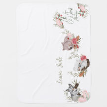 Cute Personlig Australian Native Baby Blanket