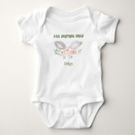 Cute Personlig Baby Egg Hunting Crew T Shirt