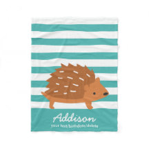 Cute Personlig Baby Hedgehog Animal Stripe
