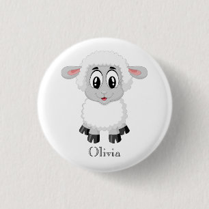 Cute Personlig Baby Lamb  Knapp