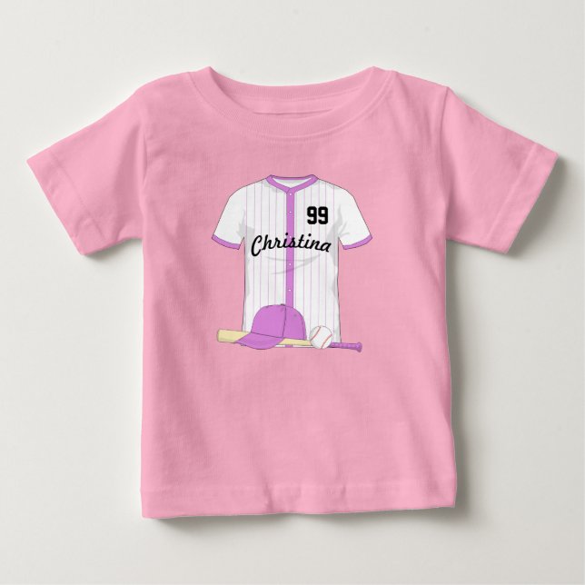 Cute Personlig Baseball T Shirt (Framsida)