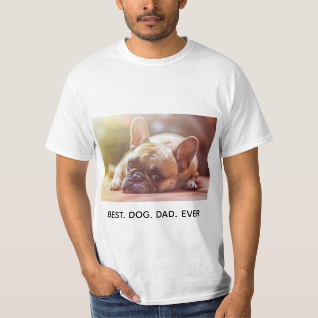 Cute Personlig, bästa Hund Pappa någonsin T Shirt (Framsida)