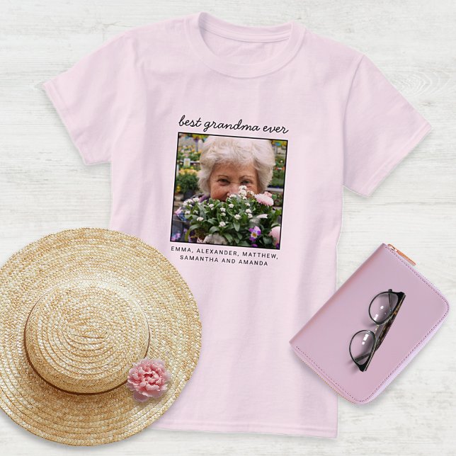 Cute Personlig Best Grandma Aldrig Photo T Shirt (Skapare uppladdad)