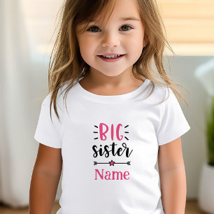 Cute Personlig Big Sister T Shirt