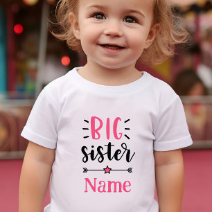 Cute Personlig Big Sister T Shirt