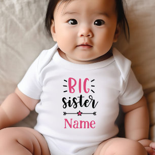 Cute Personlig Big Sister T Shirt