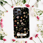 Cute Personlig Black Blommigt Wildblomma<br><div class="desc">Tittar du om ett telefonfodral för ditt nya iPhone 14? Cute Personlig Black Blommigt Wildblomma Fodral-Mate iPhone 14 Fodral.</div>