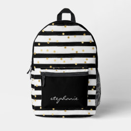 Cute Personlig Black Rand och Guld confetti