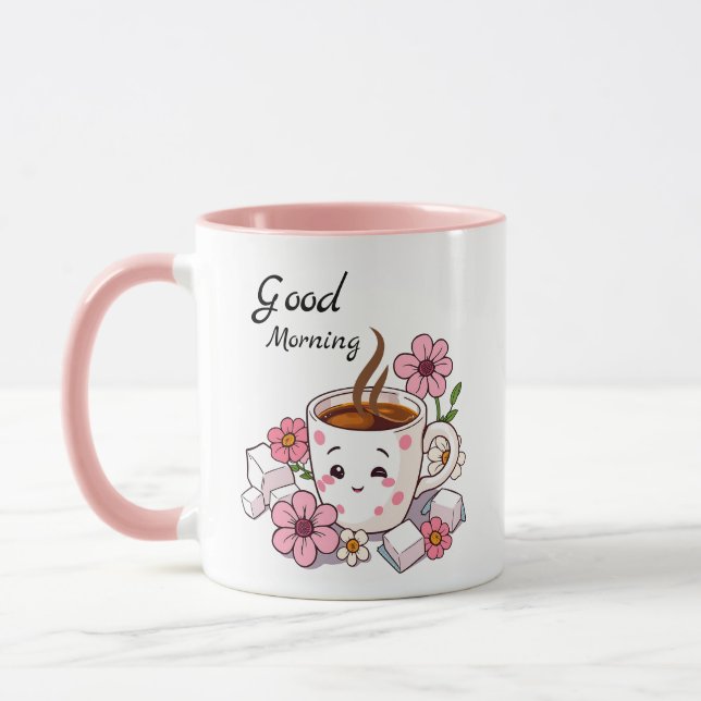 Cute Personlig Bra God morgon Cute Kawaii-kaffe Mugg (Vänster)