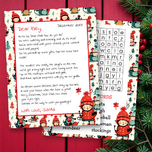 Cute Personlig Brev från Santa Ord Search