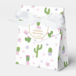 Cute Personlig Cactus Baby Shower Tack Presentaskar