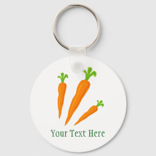 Cute personlig carrot veggie, grönsakskedja nyckelring