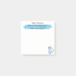 Cute Personlig Cat Lovers Memo Pad Post-it Block