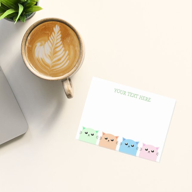 Cute Personlig Cat Lovers Post-it Block (Skapare uppladdad)