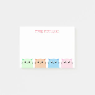 Cute Personlig Cat Lovers Post-it Block