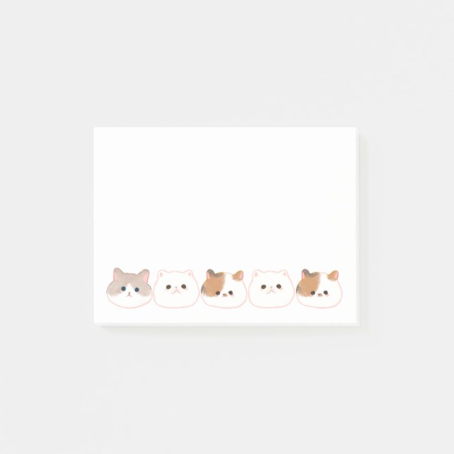 Cute Personlig Cat Lovers Post it Notes Post-it Block (Framsida)