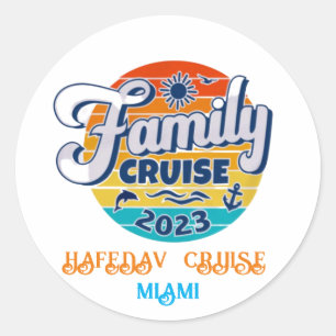 Cute Personlig Cruise Frakt Family Resa Sunset T Runt Klistermärke