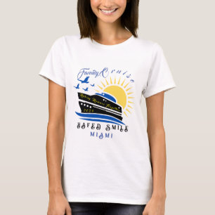 Cute Personlig Cruise Frakt Family Resa Sunset T Shirt