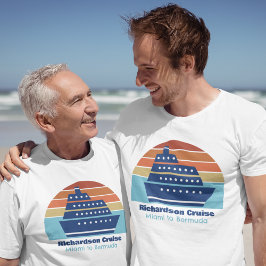Cute Personlig Cruise Frakt Family Resa Sunset T Shirt