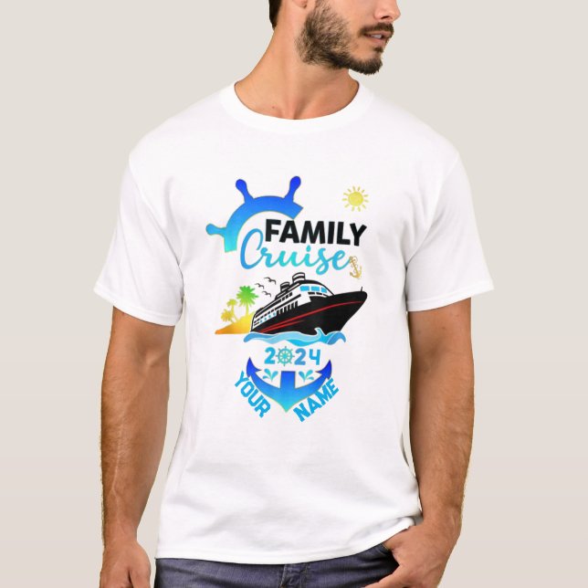Cute Personlig Cruise Frakt Family Resa T Shirt (Framsida)