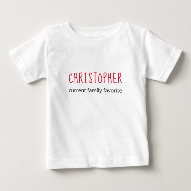 Cute Personlig Current Family Favorite Red T Shirt (Framsida)
