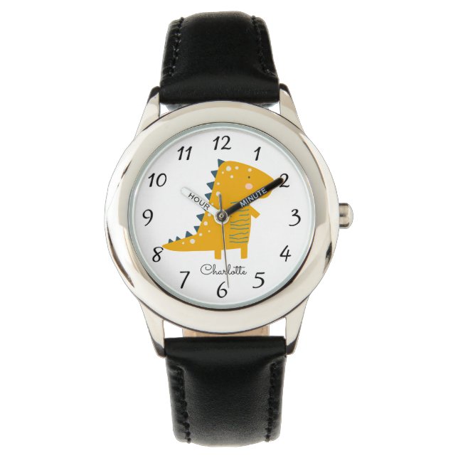 Cute Personlig Dinosaur Barn Armbandsur (Framsida)