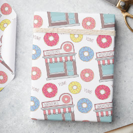 Cute Personlig Donut Shop Presentpapper